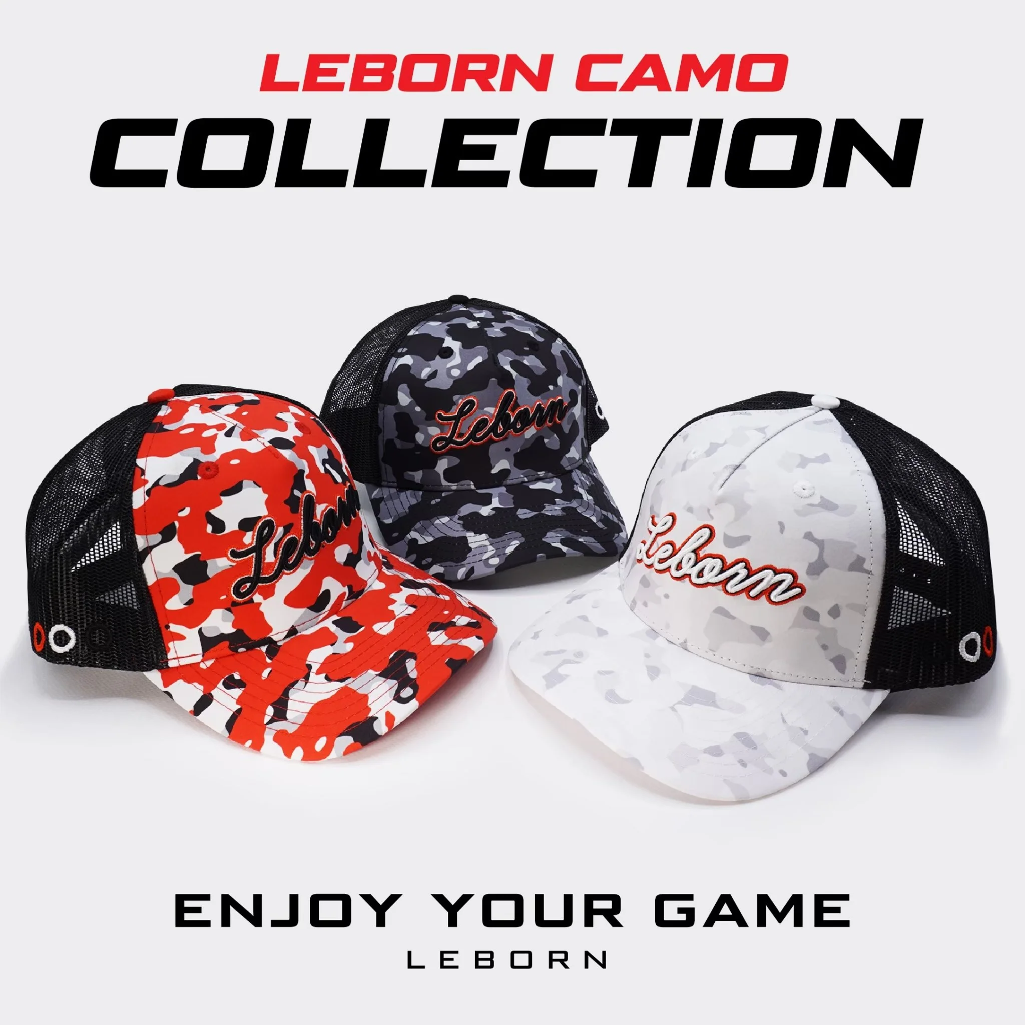 LEBORN CAMOU FLAGE Collection หมวกแก๊ป ลายพราง - Multi color - Free Size - Grey