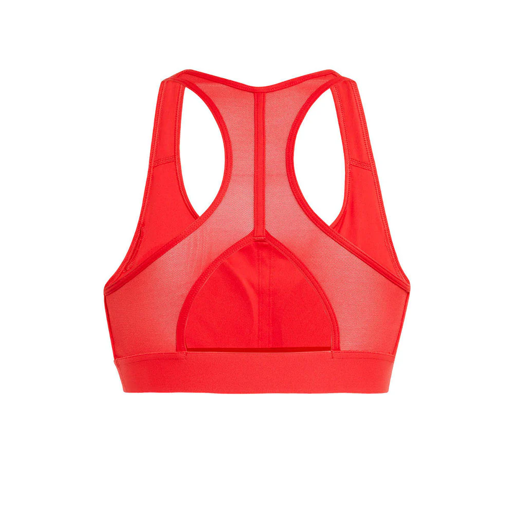 Женский спортивный топ Adidas Powerreact Train Medium-Support 3-Stripes — цвет красный, 2XL AA-B