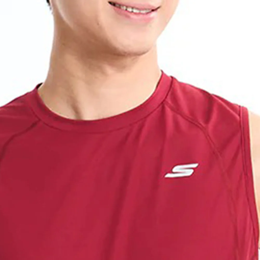 SKECHERS x City Running Club Men's Running Tank - Red - 2XL (US SIZE)