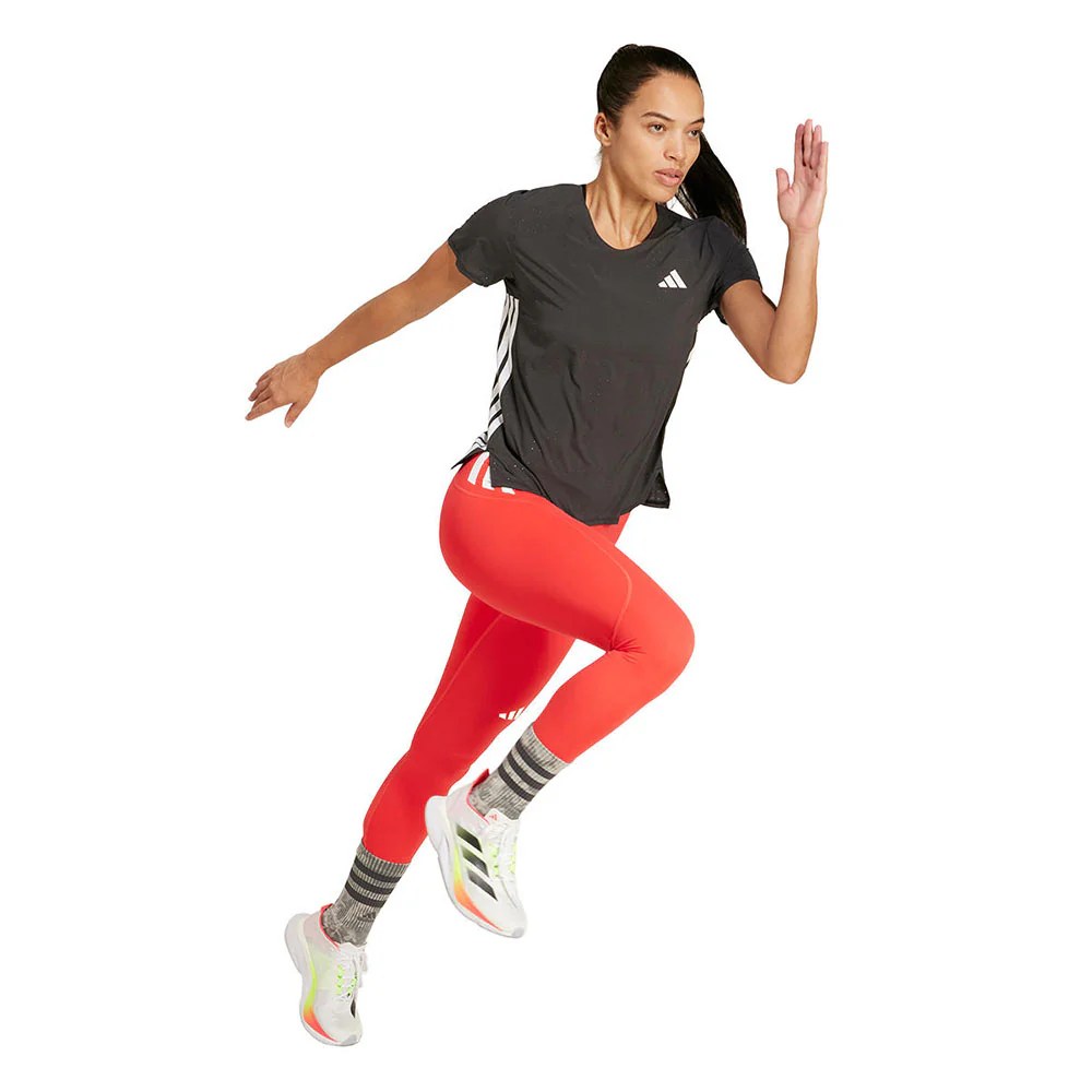 Женские легинсы Adidas Adizero Full Length Running — цвет красный, размер 2XL (азиатский размер)