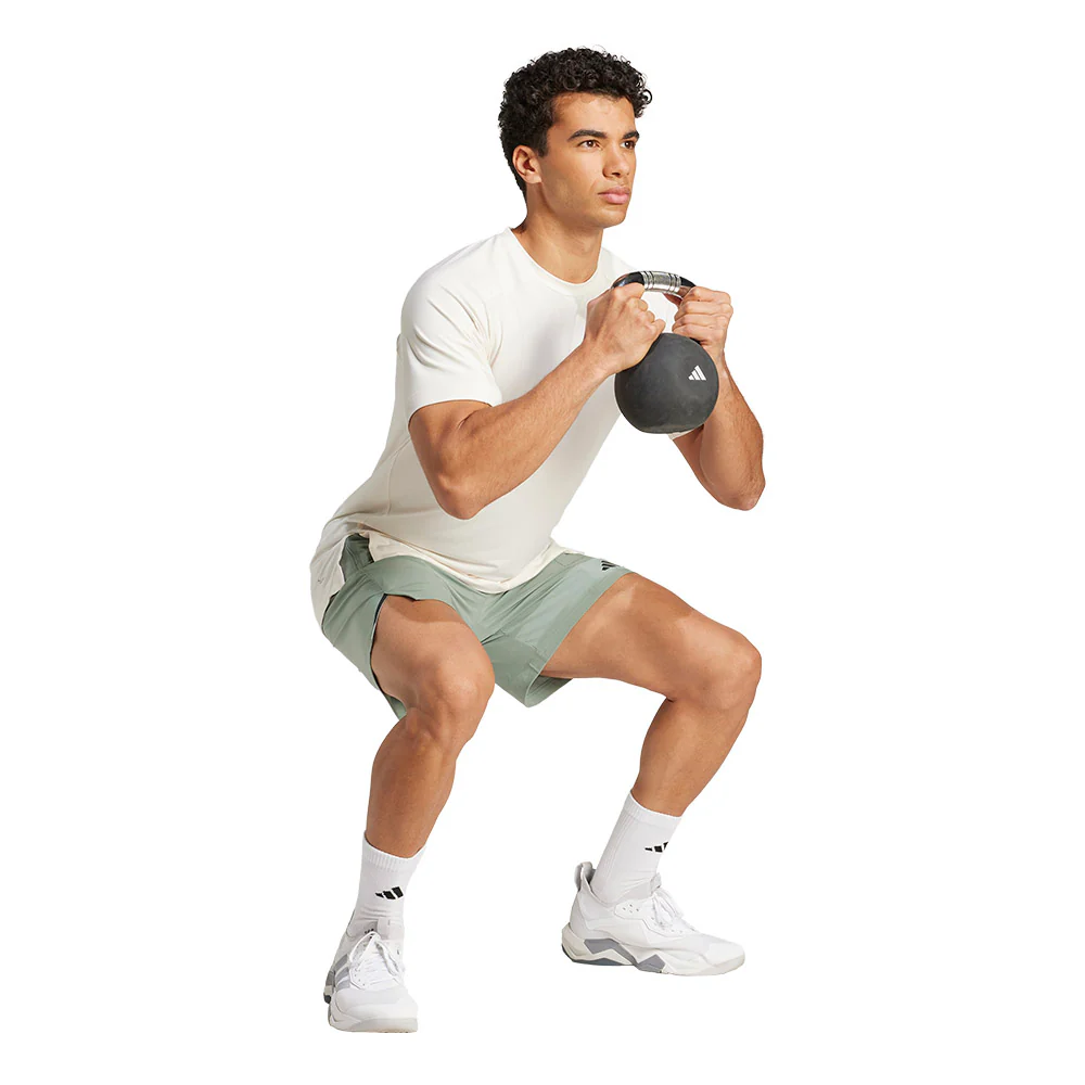 Мужские тренировочные шорты Adidas Designed for Training — цвет зеленый, размер 2XL (азиатский размер)