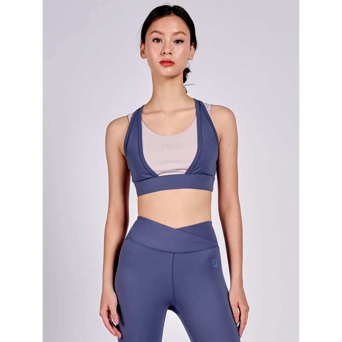 FILA Tennis SHA240810W Women's Sports Bra - Blue - 2XL (US SIZE)