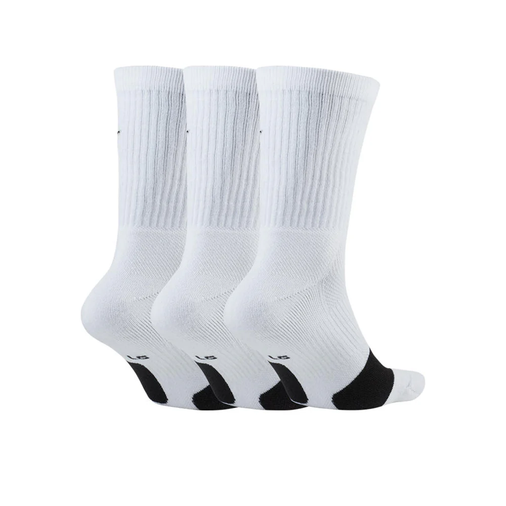 NIKE Everyday Crew (3 Pairs) Men's Basketball Socks - White - L (US SIZE)
