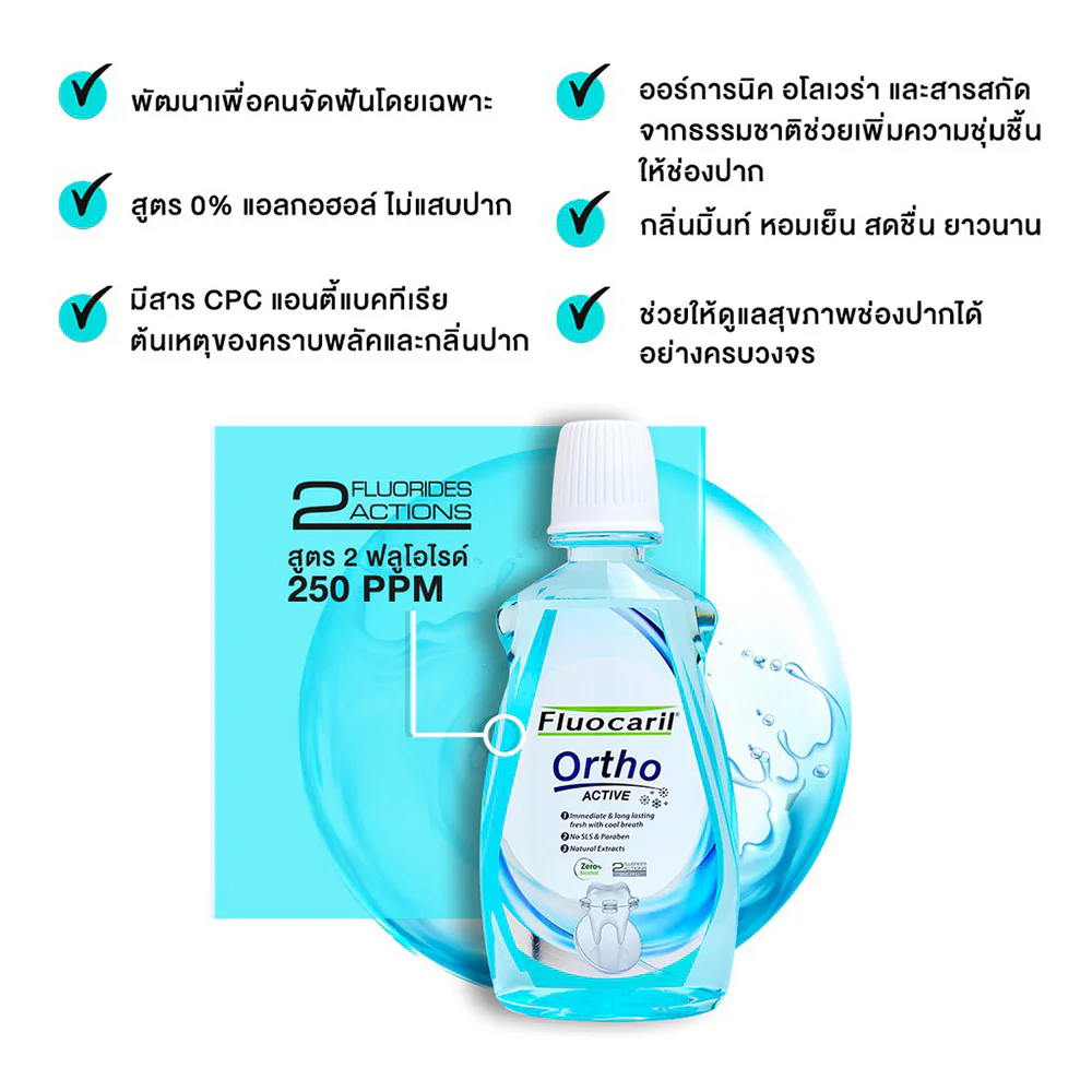 Ополаскиватель для рта Fluocaril Orthodontics Active 500 мл