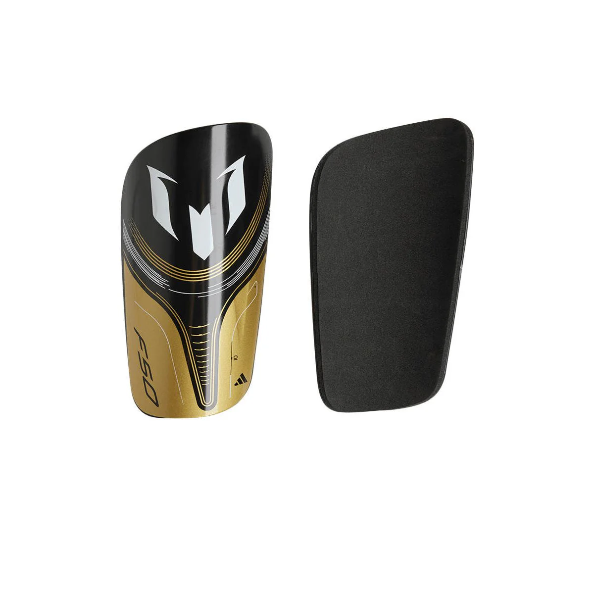 ADIDAS Messi Club Men's Shin Guards - Black - L (UK SIZE)