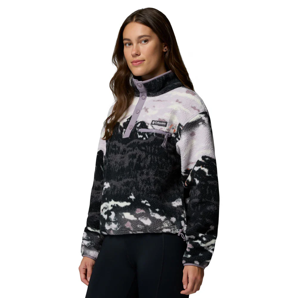 COLUMBIA Helvetia™ II Printed Cropped Half Snap Women's Sweatshirt - Black - 2XL (US SIZE)