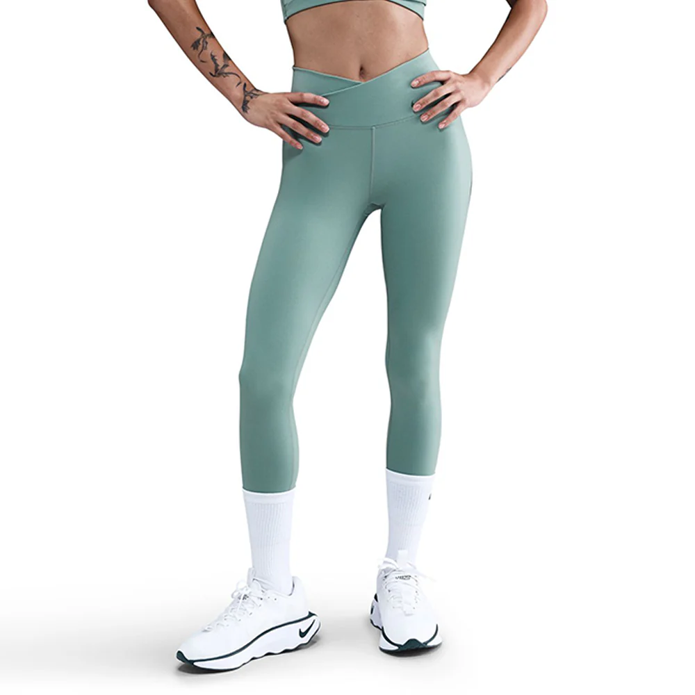 Женские тренировочные легинсы Nike One High-Waisted 7/8 — цвет зеленый, размер L (американский размер)