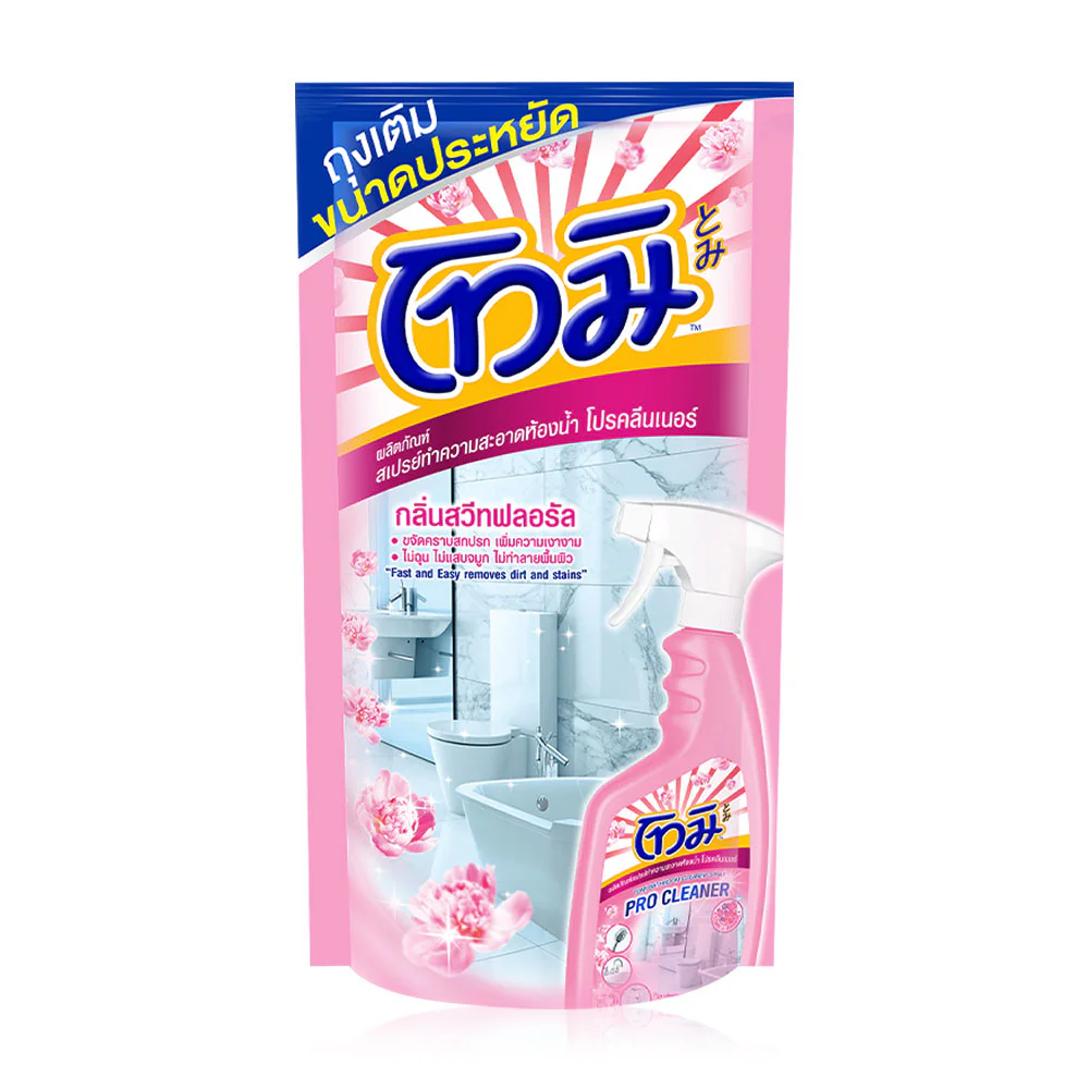 Tomi Bathroom Cleaner Spray Pink Sweet Floral 400ml