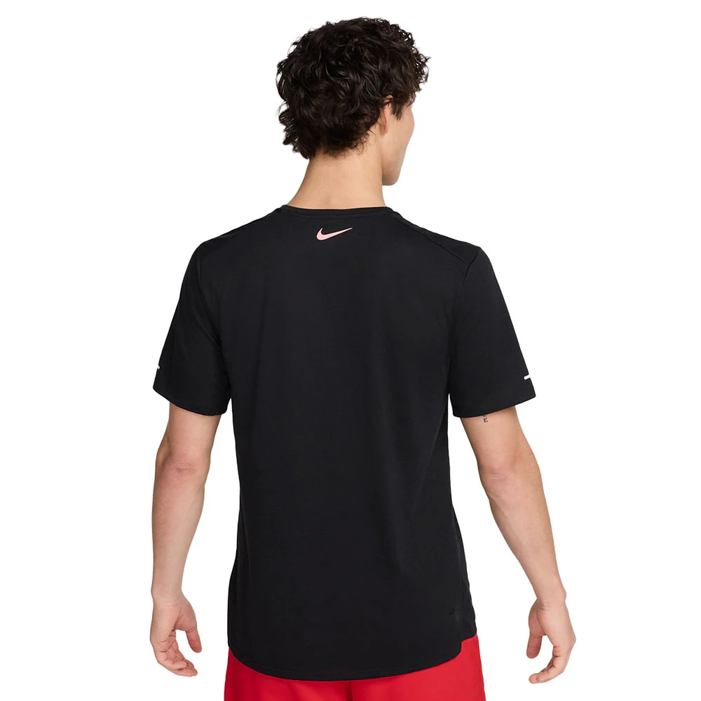 NIKE Rise 365 Run Energy Men's Running T-Shirt - Black - L (ASIAN SIZE)
