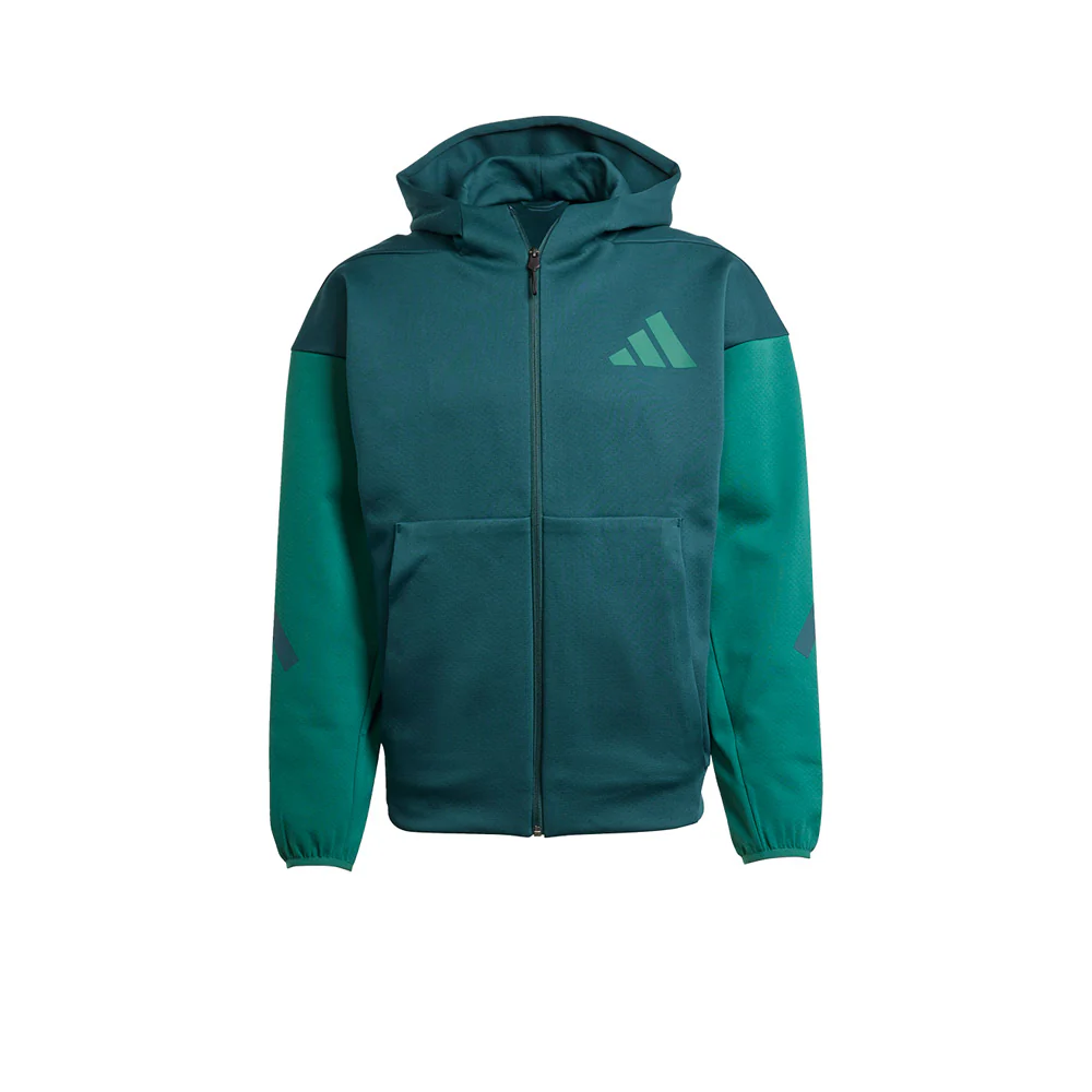 ADIDAS Z.N.E. Full-Zip Men's Hoodie - Green - L (ASIAN SIZE)