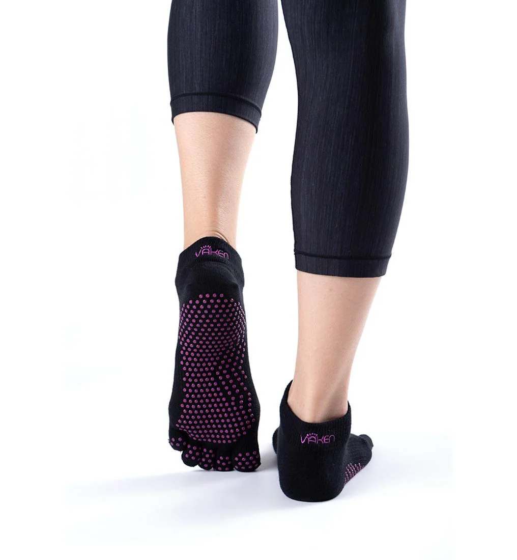 VAKEN Grip Full Toe Unisex Training Socks - Black - M/L