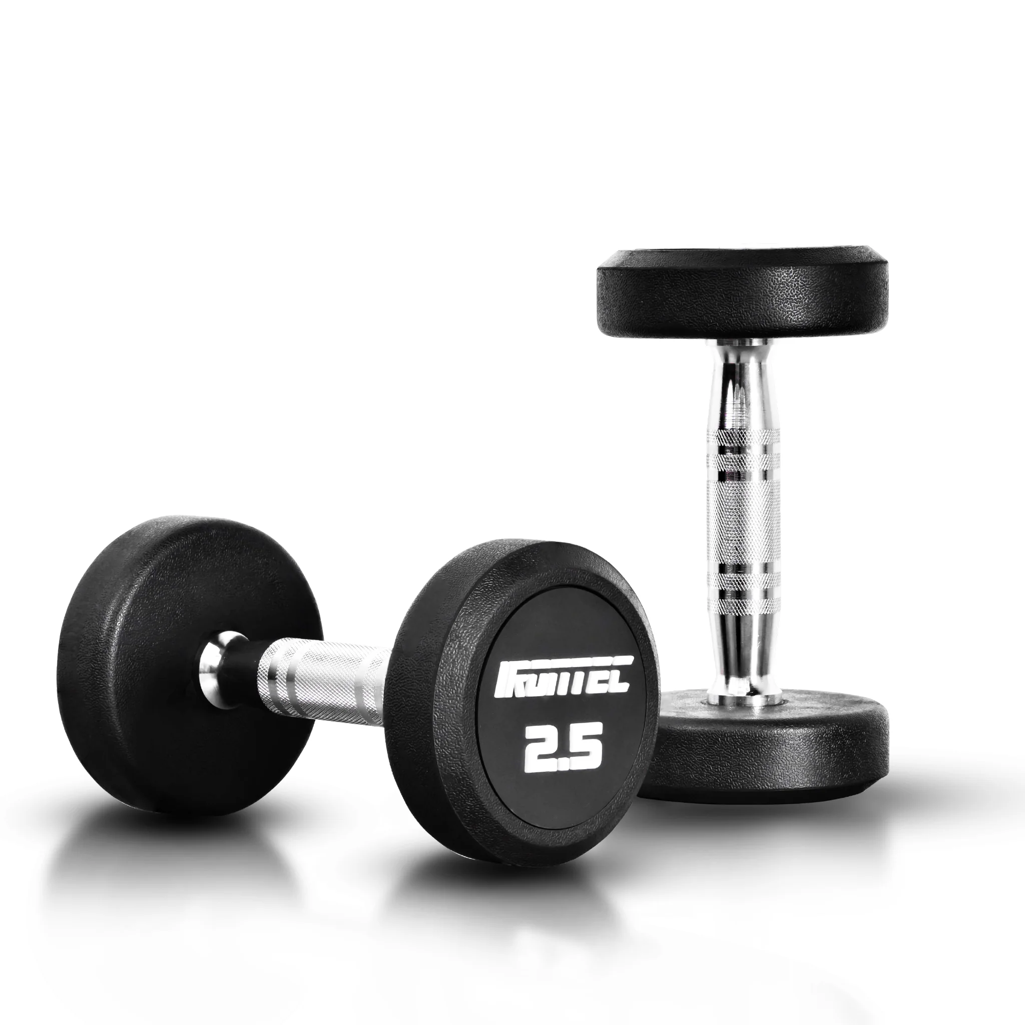 ดัมเบลกลม หุ้มยาง IRONTEC ขนาด 2.5-20KG x 2 ชิ้น - Multi color - 10 KG