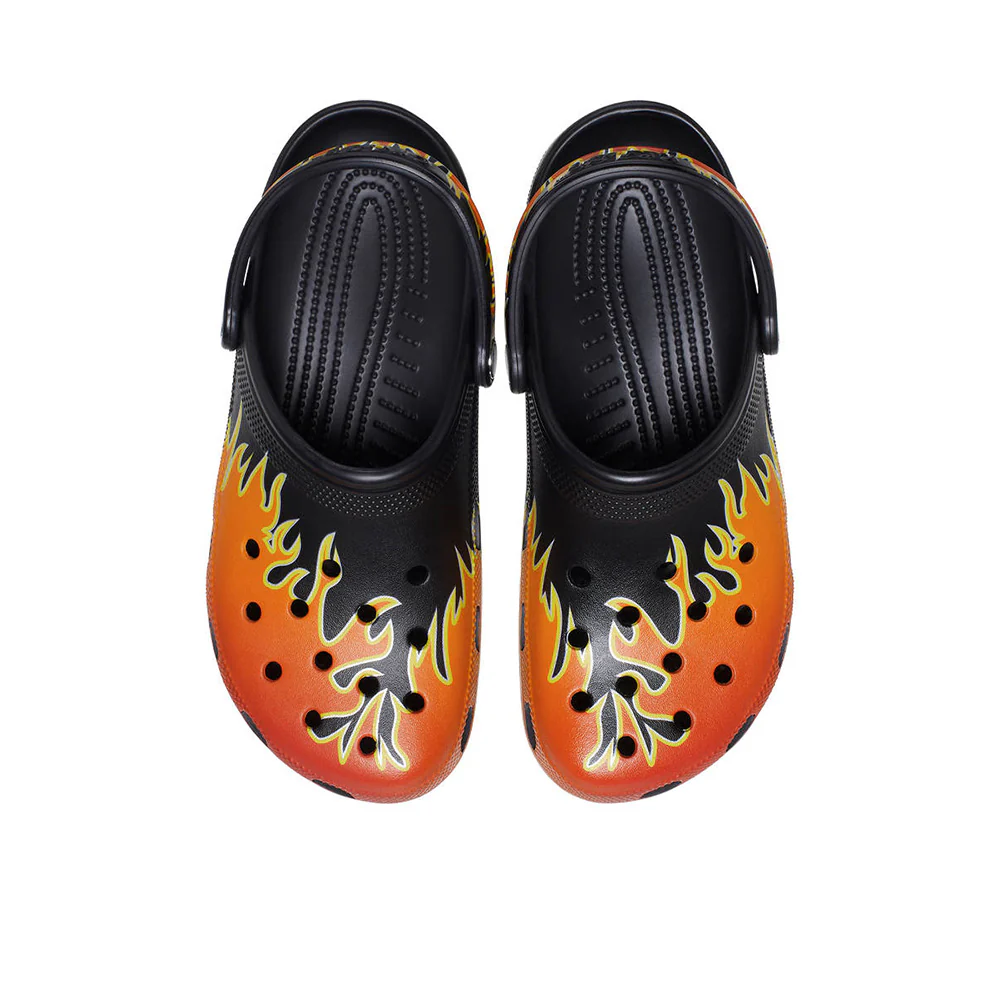 CROCS Classic Flames Clog Unisex Lifestyle Shoes - Black - US M10/W12