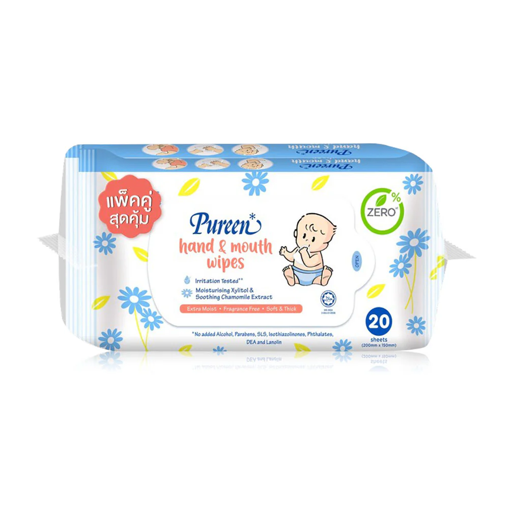 Pureen Hand & Mouth Wipe [20 листов x 2 шт]