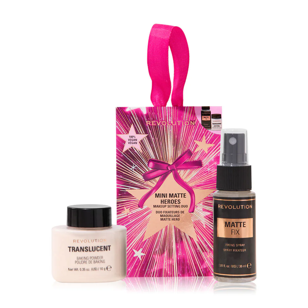 Makeup Revolution Mini Matte Heroes Makeup Setting Duo Gift Set