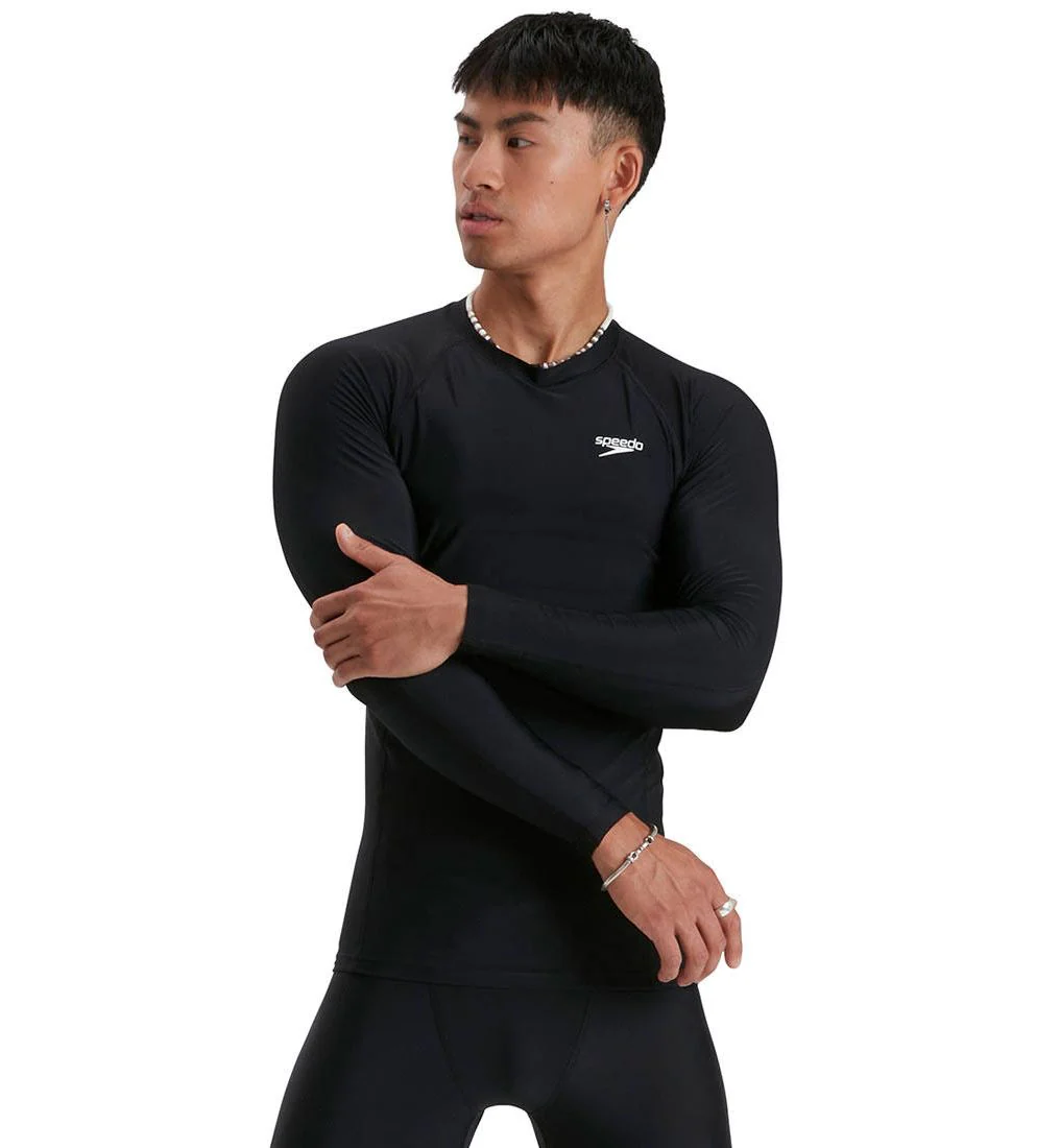 SPEEDO Long Sleeve Men's Rashguard - Black - 2XL (UK SIZE)