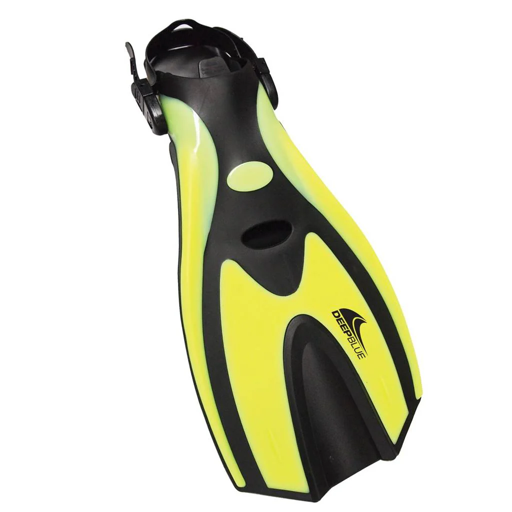 Deep Blue Speed1 Snorkeling Fins Yellow - Yellow - ML-XL