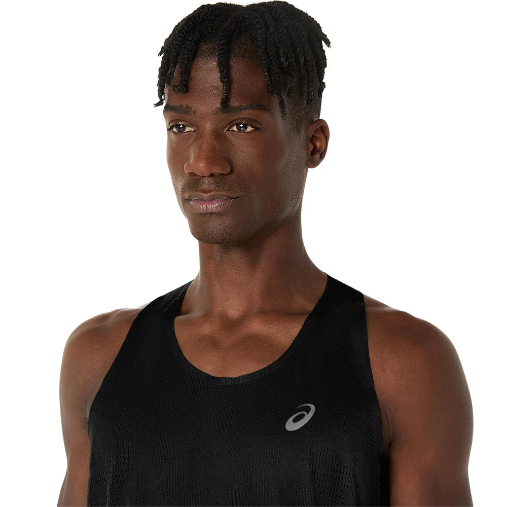 ASICS Metarun Men's Running Tank - Black - L (ASIAN SIZE)