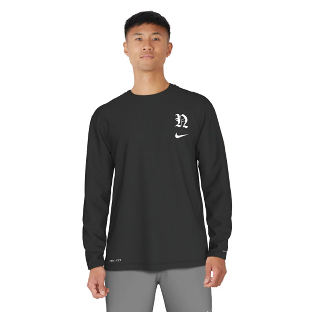 NIKE Hydroguard Long-Sleeve Men's Swim Shirt - Black - L (US SIZE)