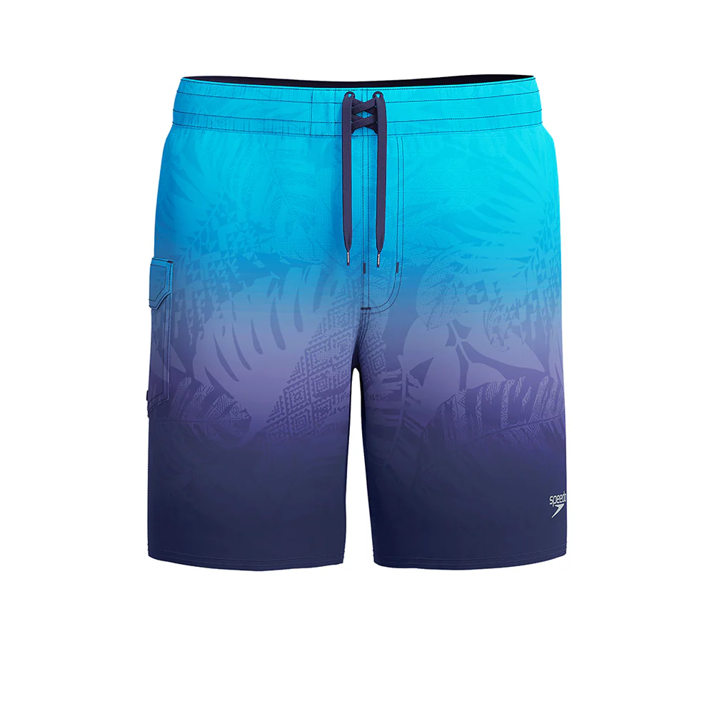 SPEEDO Lookout Printed 18'' Men's Swim Shorts - Blue - 30 INCHES