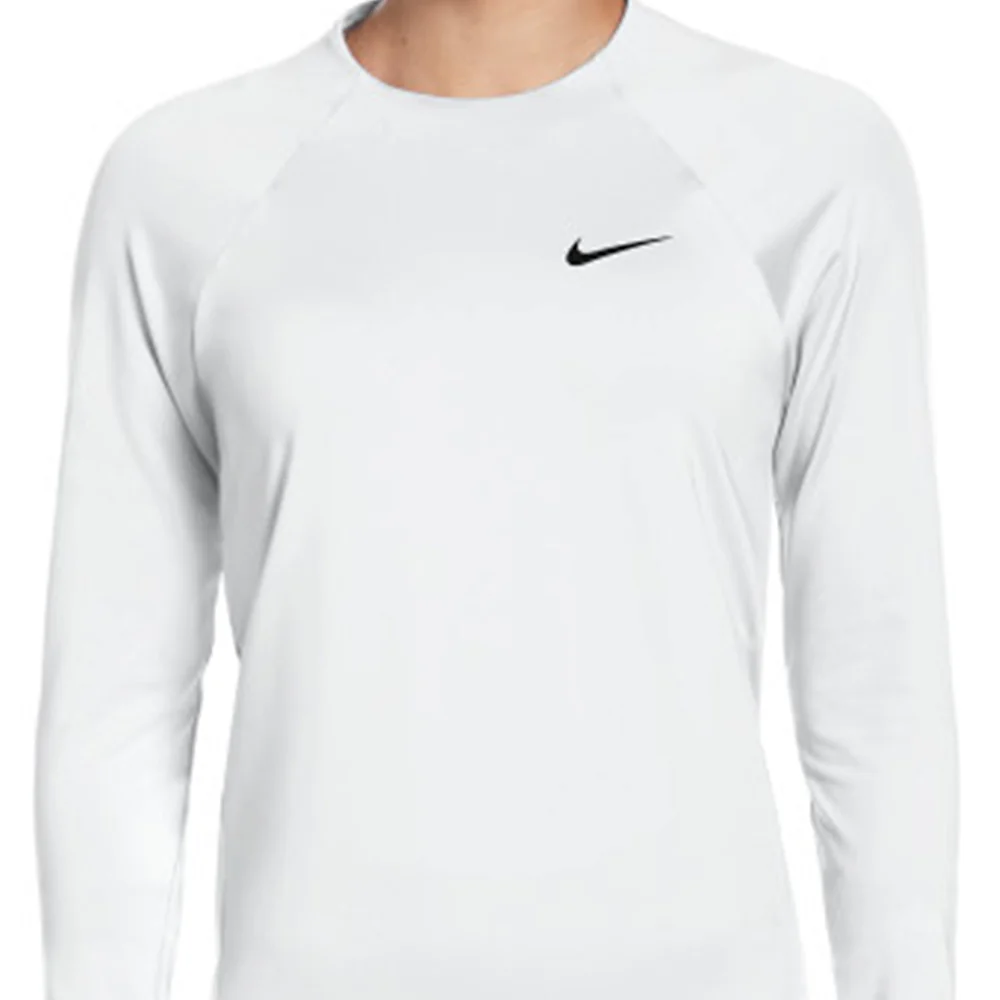 Nike Essential Long Sleeve Hydroguard Women's Rashguard — цвет белый, размер L (американский размер)