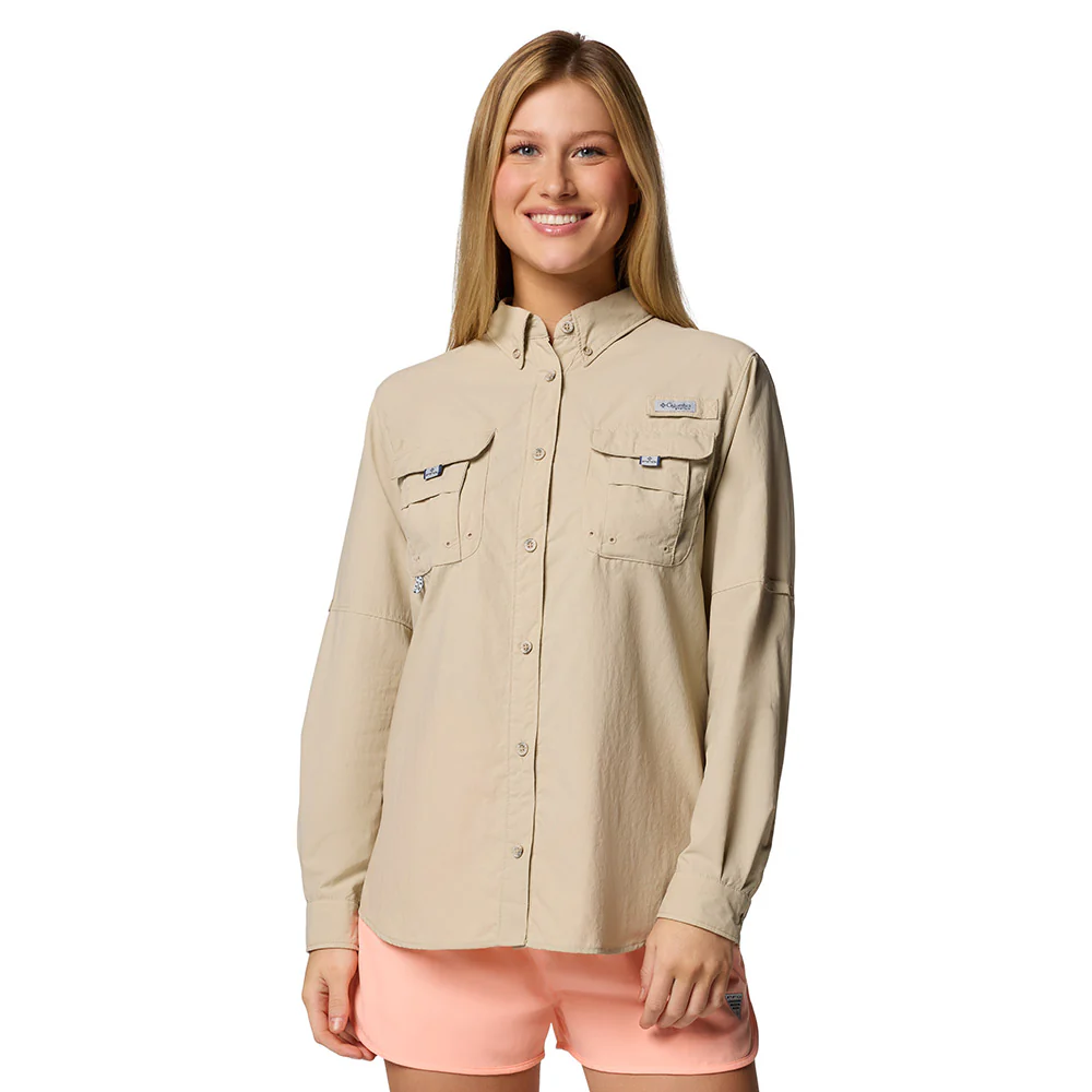 COLUMBIA PFG Bahama™ II Long Sleeve Women's Fishing Shirt - Beige - L (US SIZE)