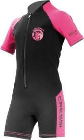 CRESSI Little Shark Jr Shorty Wetsuit Black/Pink 2mm - Black - Y 11