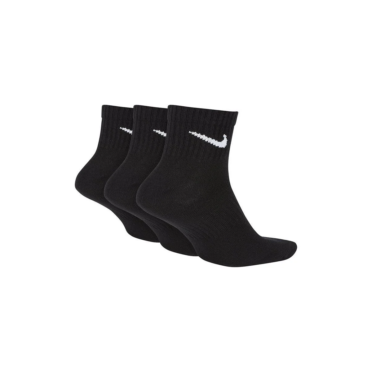NIKE Everyday Lightweight Unisex Training Socks (3 Pairs) - Black - L (US SIZE)