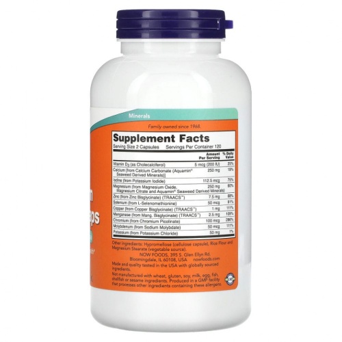 NOW Foods, Капсулы с мультиминералами, 240 капсул фото 2