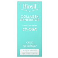 BioSil, Усовершенствованный генератор коллагена, 30 небольших веганских жидких капсул