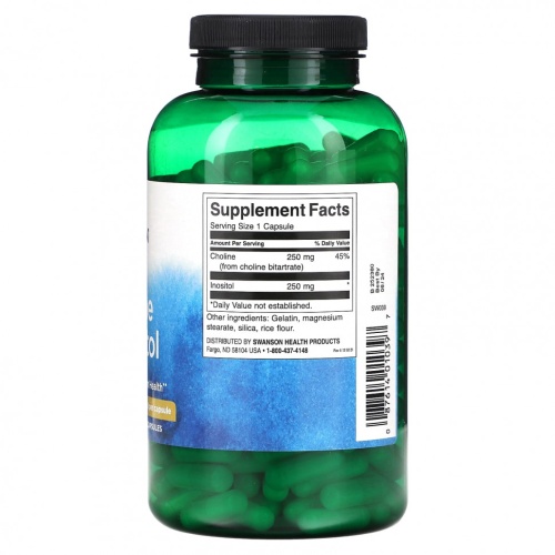 Swanson, Холин и инозитол, 250 мг, 250 капсул фото 2 Swanson, Холин и инозитол, 250 мг, 250 капсул фото 2