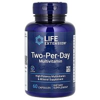 Life Extension, мультивитамины для приема два раза в день, 60 капсул