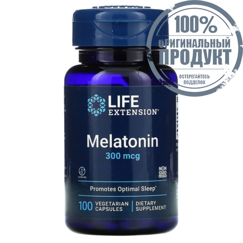 Life Extension, Мелатонин 100 овощных капсул