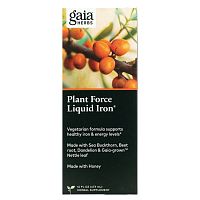 Gaia Herbs, Plant Force Liquid Iron, 473 мл (16 жидк. унций)