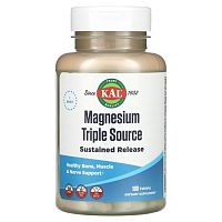 KAL, Магний Triple Source SR, 500 мг, 100 таблеток