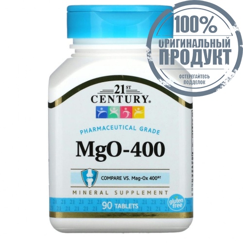 21st Century, MgO-400, 90 таблеток