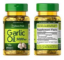 Масло Чеснока в капсулах Puritan’s Pride Odorless Garlic Oil 5000 mg. 100 капсул США