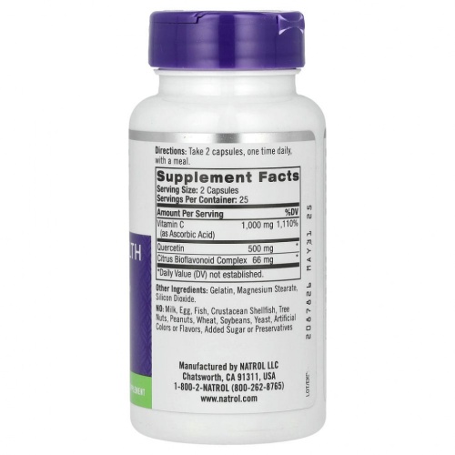 Natrol, комплекс с кверцетином, 50 капсул фото 2