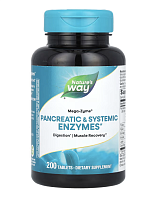 Nature's Way, Mega-Zyme, системные ферменты, 200 таблеток