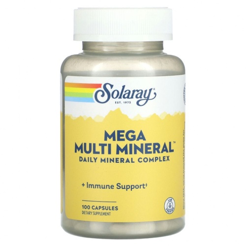 Solaray, Mega Multi Mineral, 100 капсул Solaray, Mega Multi Mineral, 100 капсул