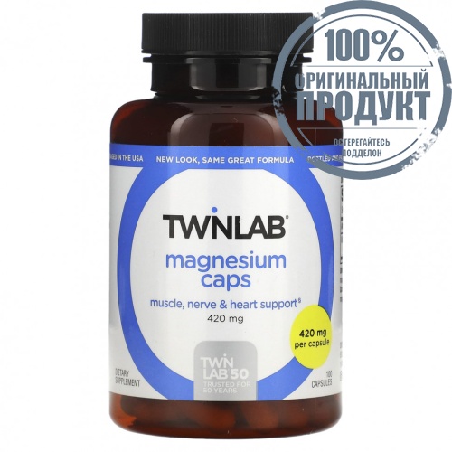 Twinlab, Магний в капсулах, 420 мг, 100 капсул