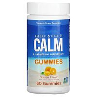 Natural Vitality, CALM, жевательные мармеладки против стресса, апельсин, 60 жевательных таблеток