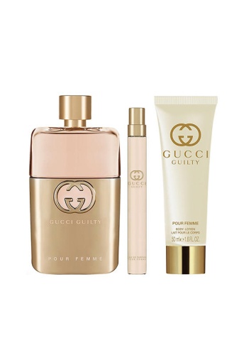 Women Fragrance Set Spring 25 Guilty Pour Femme Eau de Parfum 90 mL, Guilty Pour Femme Eau de Parfum Pen Spray 10 mL, Guilty Pour Femme Perfumed Body Lotion 50 mL - 100% оригинал фото 2