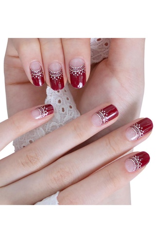 WINTER RED GLAMOROUS-GEL SHINE STRIPS - 100% оригинал фото 2