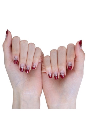 WINTER RED GLAMOROUS-GEL SHINE STRIPS - 100% оригинал фото 3