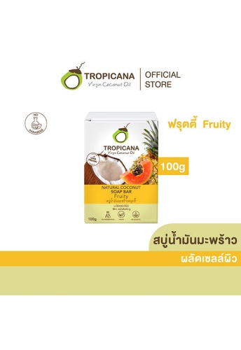 Cold-Pressed Coconut oil Soap Bar Non Preservative Fruity 100 g. - 100% оригинал