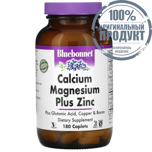 Bluebonnet Nutrition, кальций, магний и цинк, 180 капсул Bluebonnet Nutrition, кальций, магний и цинк, 180 капсул
