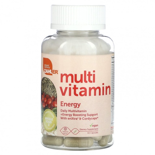 Zahler, Мультивитамины, энергетика, 60 капсул фото 3