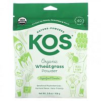 KOS, Органический порошок ростков пшеницы, 108 г (3,8 унции)