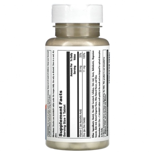 KAL, Цинк + витамин C, мандарин, 90 микротаблеток фото 2